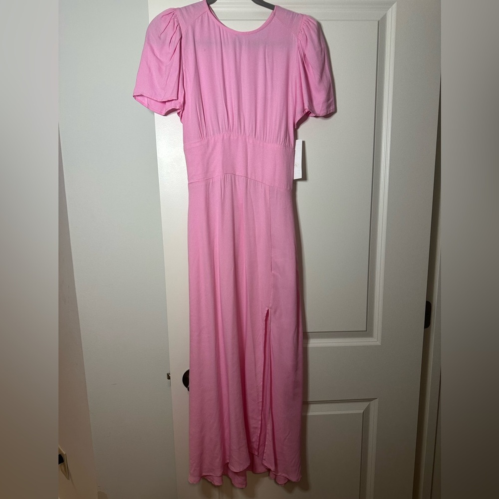 AFRM Pink Midi Dress open back
